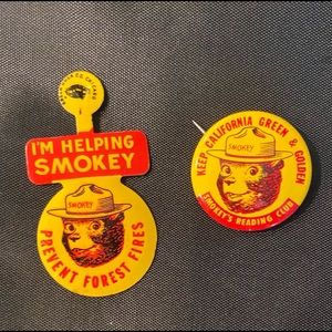 Vintage Smokey the Bear Pins